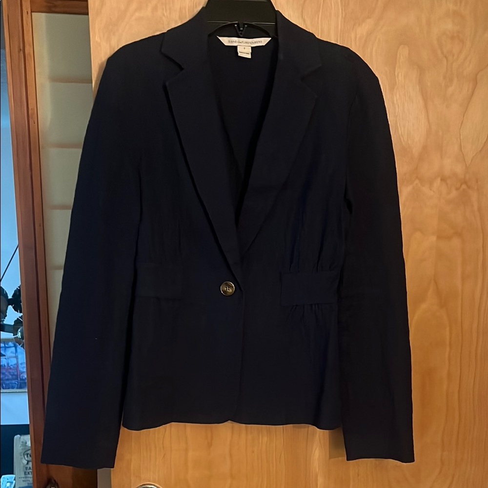 Diane Von Furstenberg Navy Blazer